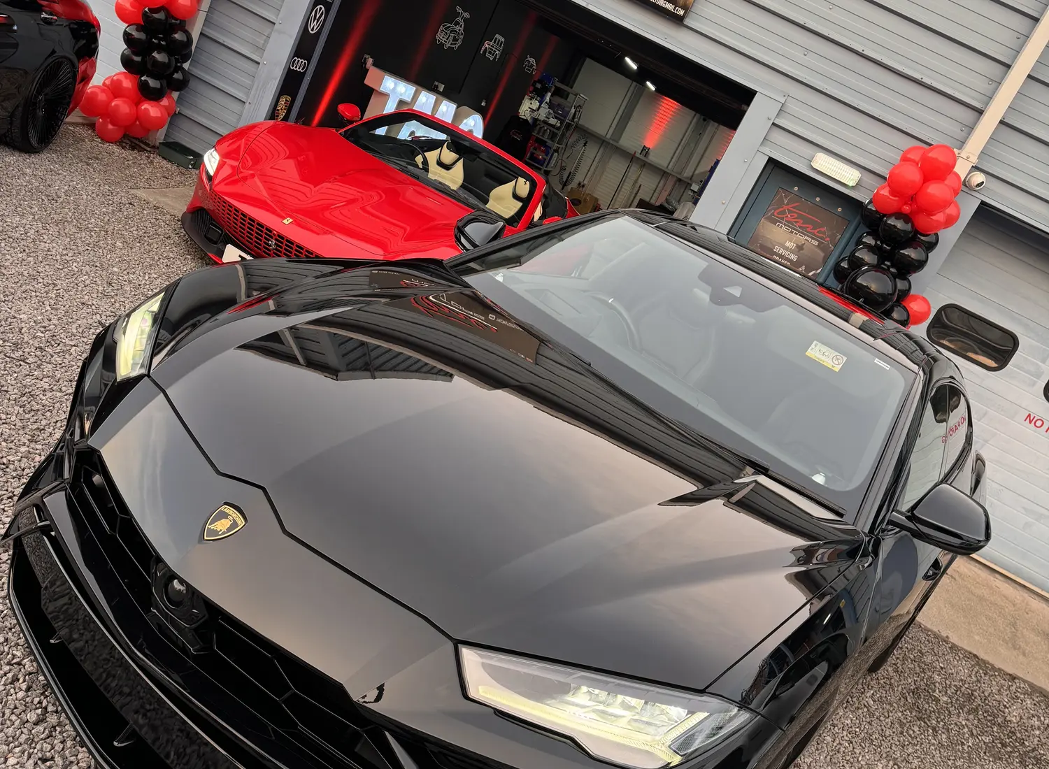 Performance cars at TMC Motors on Penarth Road, Cardiff