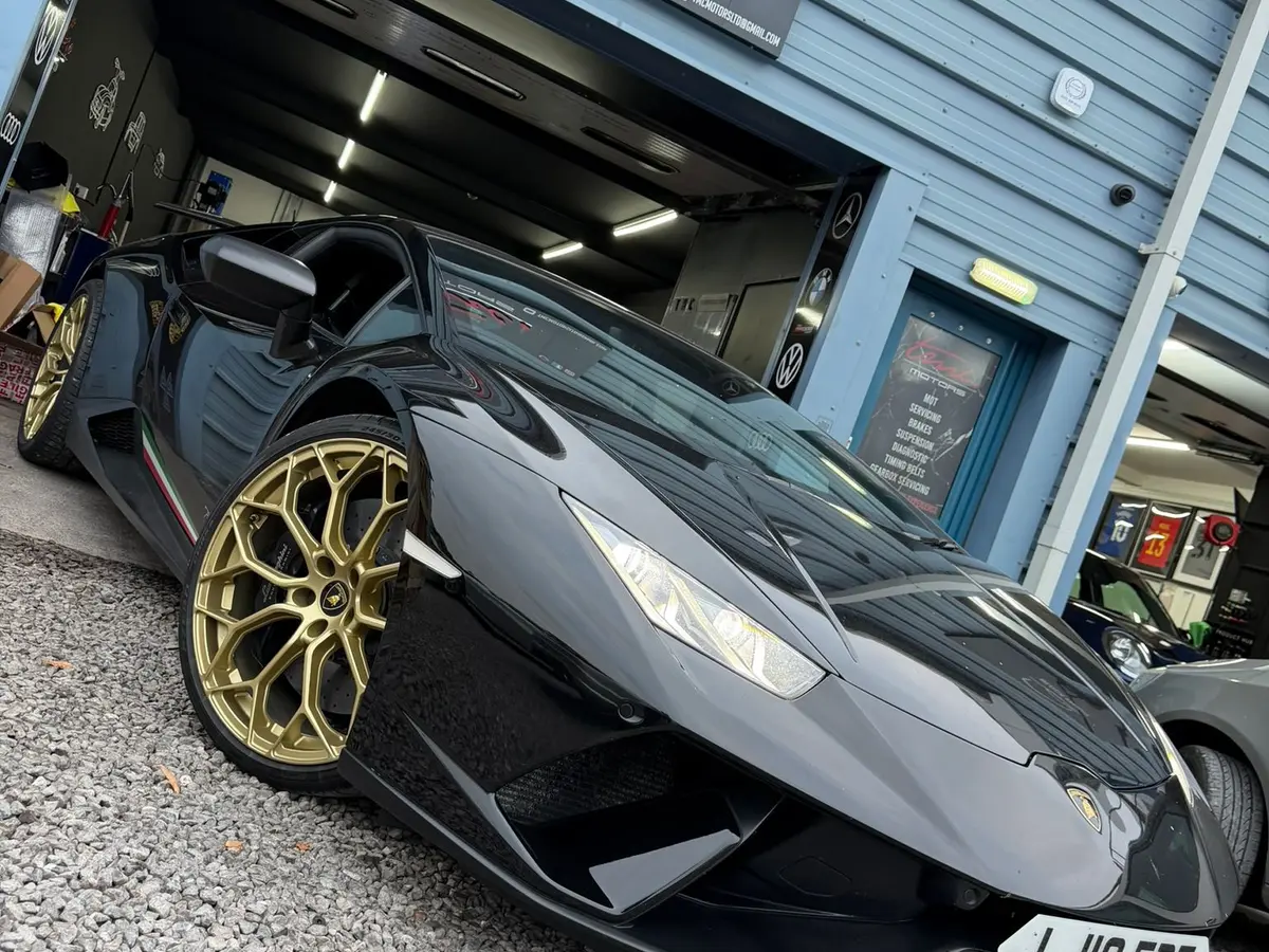 Performance vehicle outside the Cardiff workshop